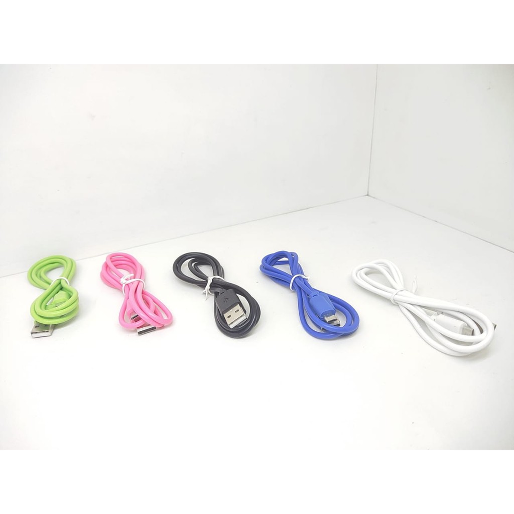 Kabel Warna Warni Bulat 2.4A Micro USB V8 100cm Fast Charging Data Cable Android