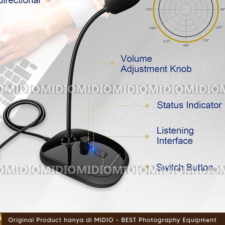 Terkini ≛ Michrophone Stand Monster Mic For Stream gaming Podcast Mimbar Rapat***