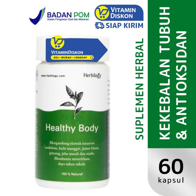 Herbilogy Healthy Body Capsule BPOM 60 Pcs/Btl | Suplemen Herbal ...