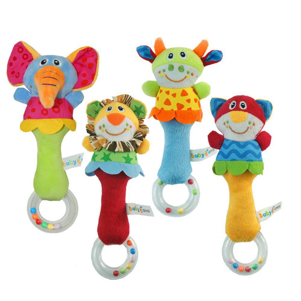 Rattle Stick Baby Cans Mainan Kerincingan Bayi Model Boneka Hewan