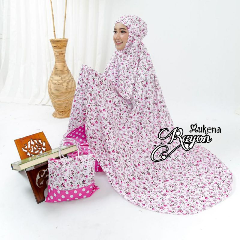 [MDSO] MUKENA DEWASA SOLO RAYON BALI RINTIK POLKA ALEYA || Mukenah traveling