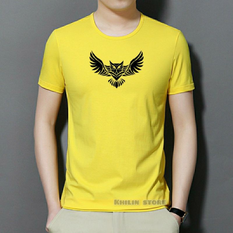 Kaos Pria OWL Baju Kaos Cowok Distro Lengan Pendek Atasan Tshirt Lelaki