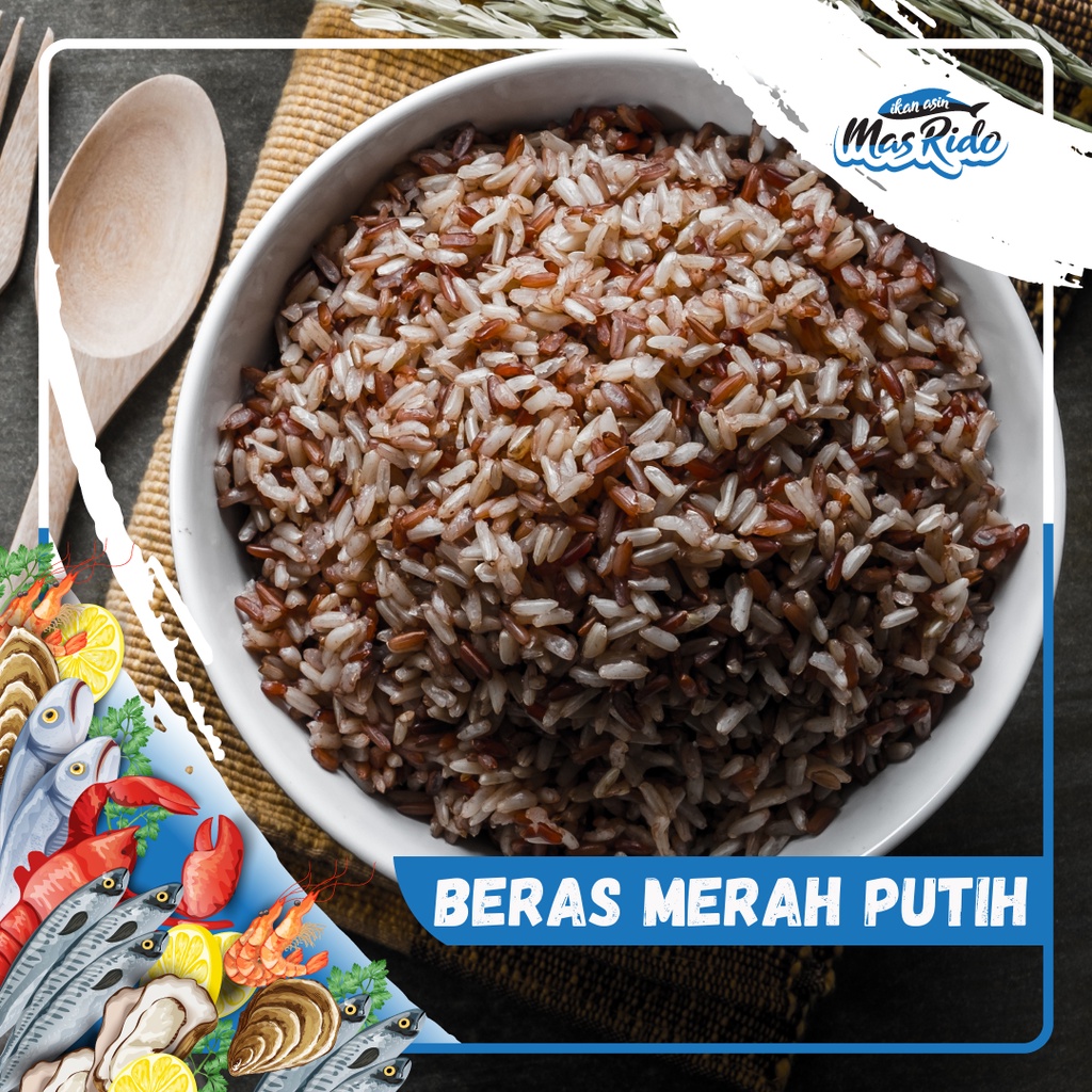 

BERAS MERAH PUTIH ORGANIK MIXED RICE PREMIUM SUTA HARGA TERMURAH 5 KG