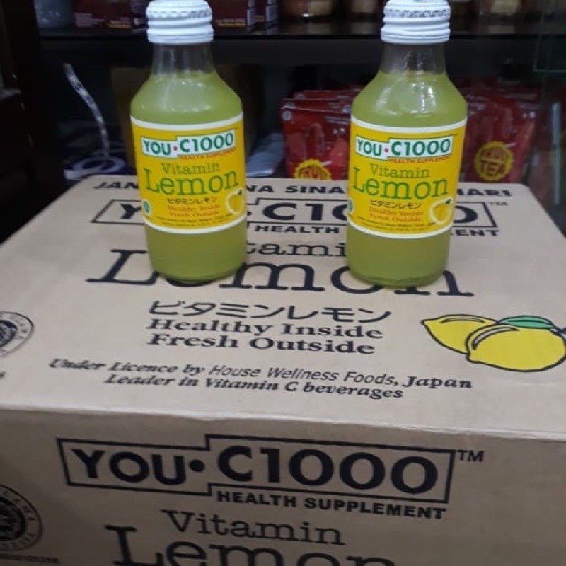 

You C1000 Lemon 140ml / You C1000 Rasa Lemon Botol 1 Dus Isi 30 Botol