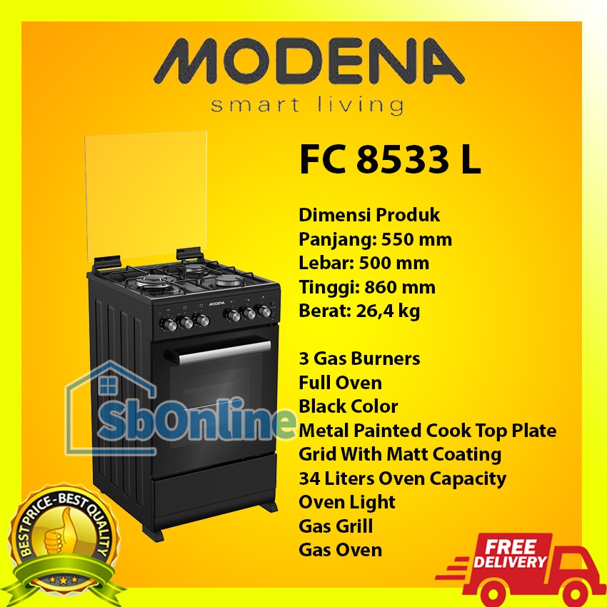 MODENA Free Standing Cooker 50 cm - FC 8533 L