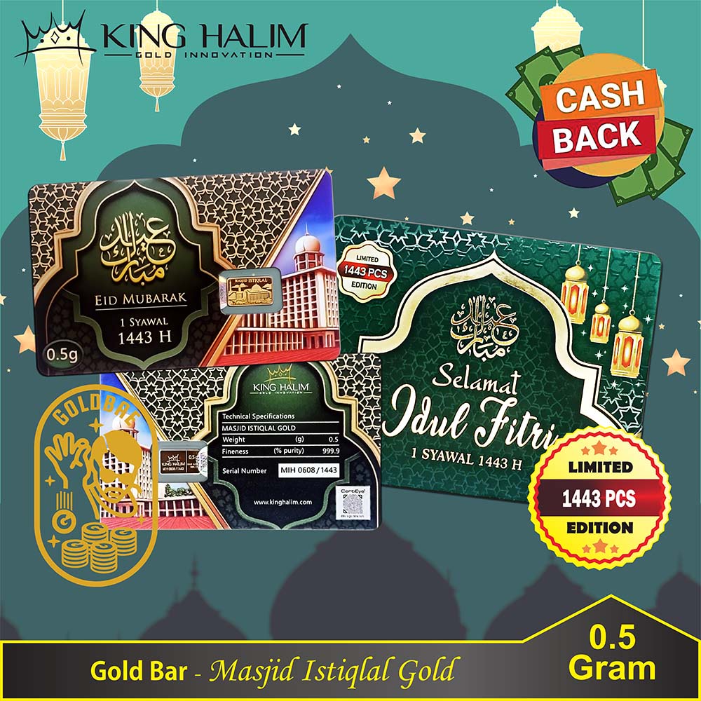 KING HALIM | Masjid Istiqlal Limited Edition 1443 H | 0.5 Gram | 1 Gram