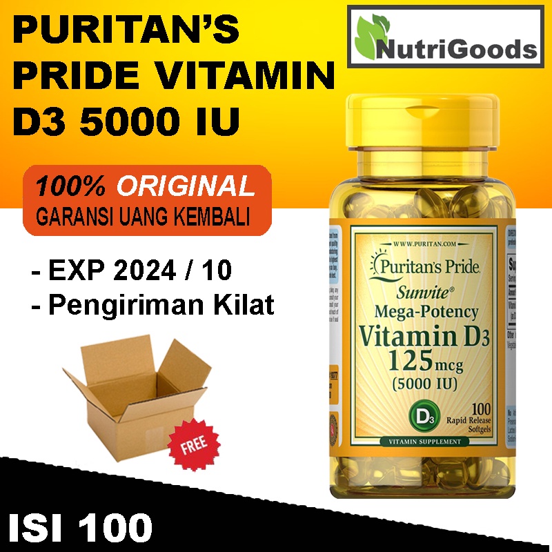 PURITAN PURITANS PURITAN'S PRIDE D3 5000 IU 100