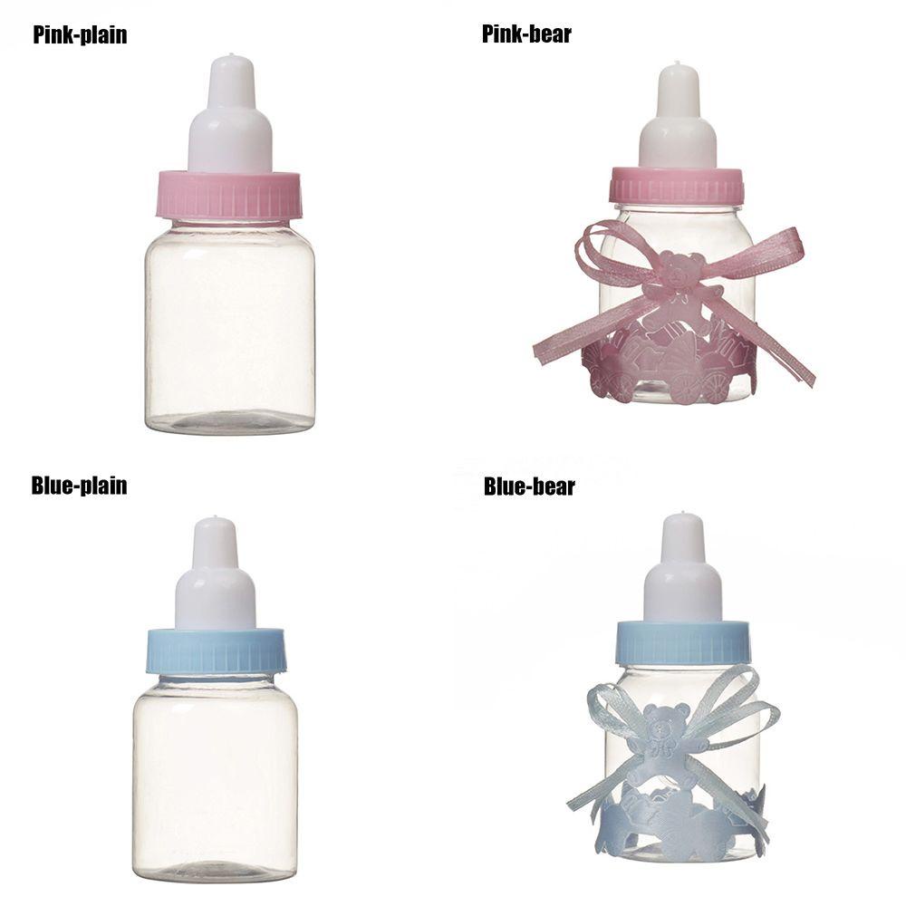 R-flower Fillable Bottles Baby Girl Boy Transparan Baby Shower Bapening Candy Box