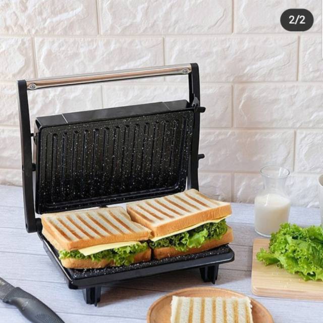 Idealife Panini Press Toaster Pemanggang Roti Dan Daging IL 203
