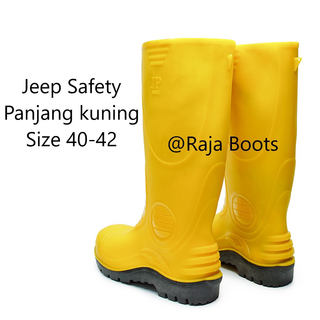 Sepatu Boot Safety Panjang Jeep Kuning