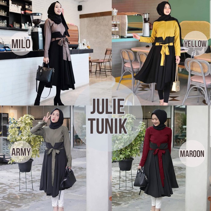 Tunik busui / atasan muslim wanita / Grosir baju murah : Julie tunik