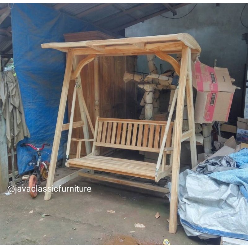 KURSI AYUNAN JATI,BANGKU BANDULAN GANTUNG MINIMALIS GARDEN TAMAN OUTDOOR FURNITURE JEPARA-2