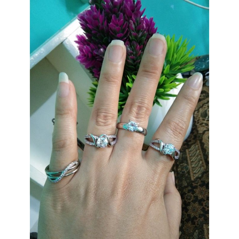 cincin xuping bermata batu zircon