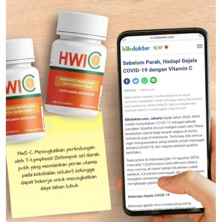 HWI c Pureway C vitamin C vitamin D E dan zinc vitamin original