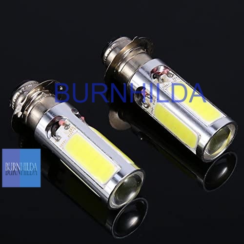 Lampu Motor Headlight LED H6M PX15D 7.5W 12V 6500K Motorcycle COB Light Bulbs, 2x 6000K White H6M COB LED Motor Bike/ATV Headlight Fog Light Bulb Super Bright PX15d P15D25-1 accesoris motor mobil burnhilda