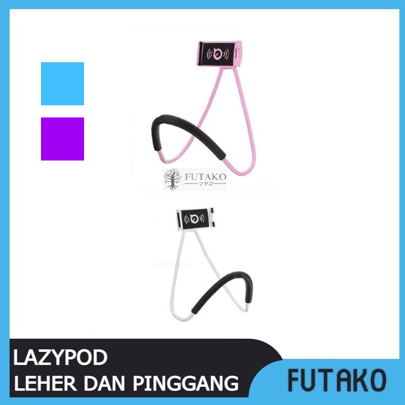 FUTAKO Lazypod Leher dan Pinggang / Holder HP Lazy Hanging Neck Cell Stand