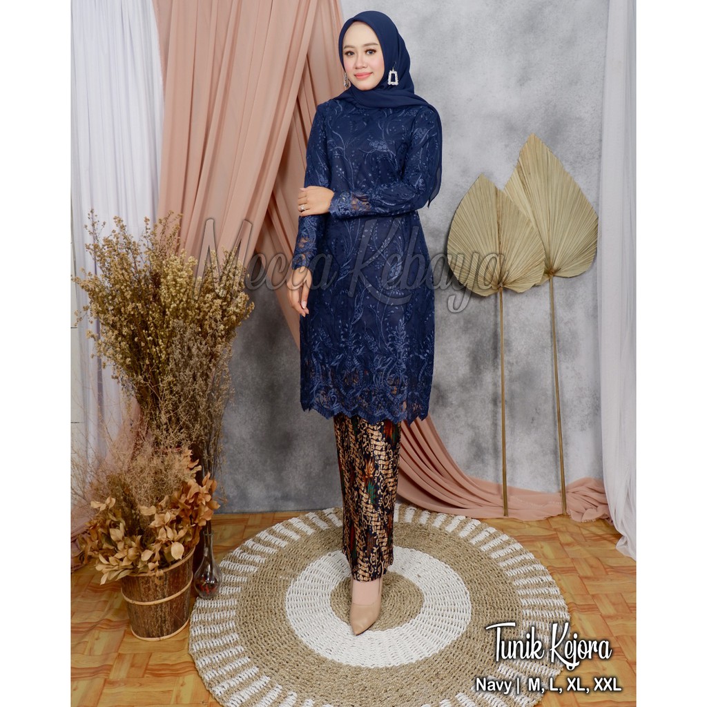 MEC&gt; SET KEBAYA KEJORA - TUNIK TULLE BORDIR  - BAJU PESTA CANTIK OUTFIT KONDANGAN - KEBAYA MODERN