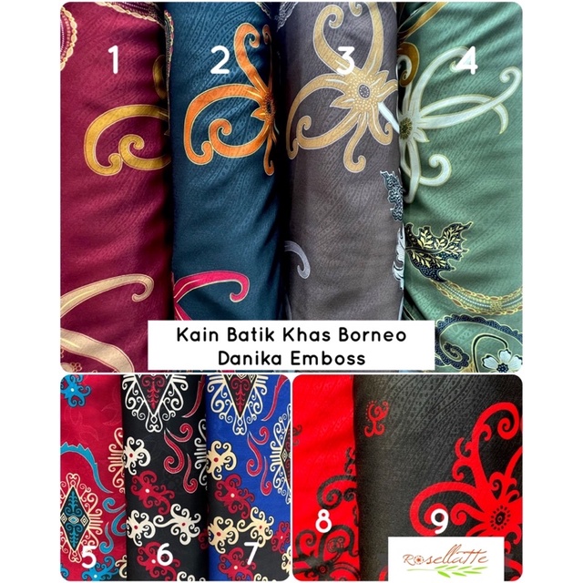 Kain Batik Khas Borneo Danika Emboss