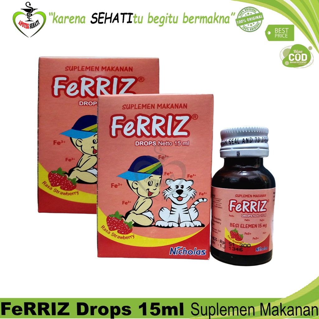 Hot Sale Ferriz Drops 15ml Suplemen Zat Besi Anak Dan Bayi Untuk Nafsu Makan