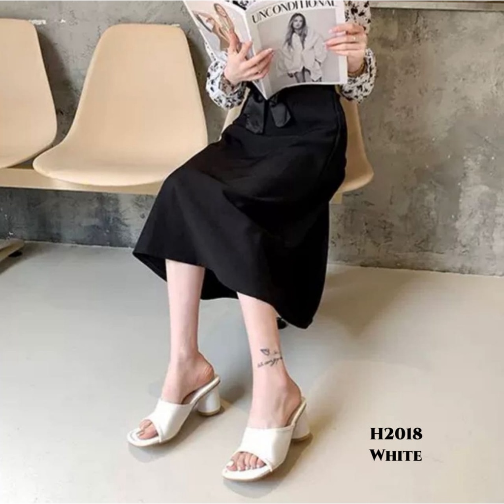 RESTOCK WYN HIGH HEELS SELOP FASHION KOREA H2018