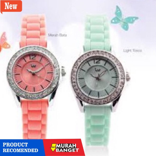 Jam analog wanita terbaik- JAM TANGAN WANITA IFA RUBBER ALAMANDA 4 light tosca