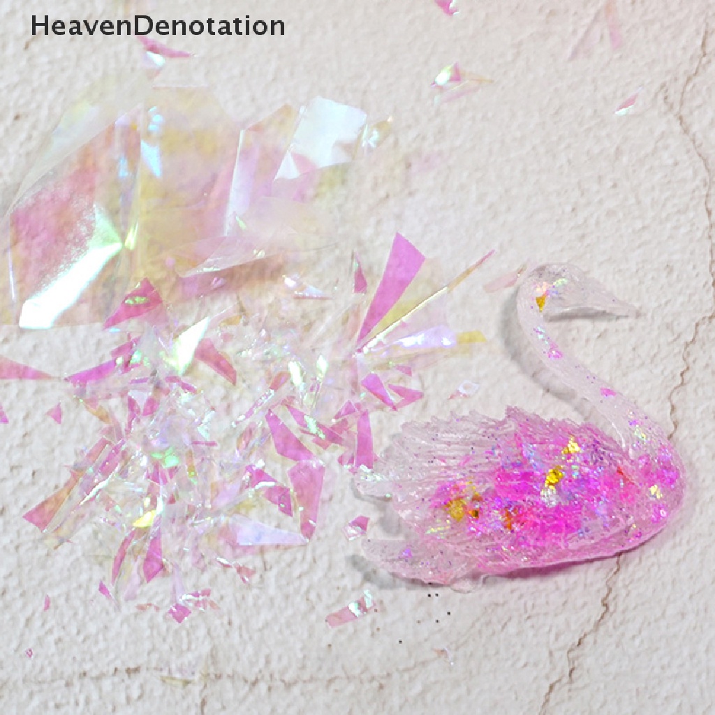 [HeavenDenotation]  Laser Iridescent Clear Film AB Effect Paper DIY Epoxy Resin Jewelry Fillings