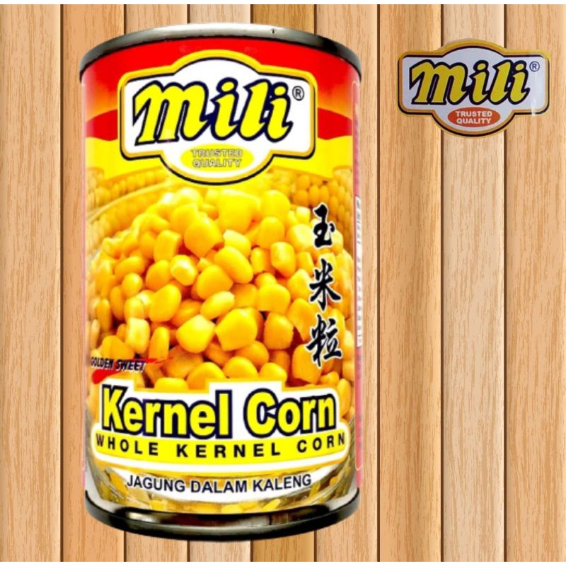 

MILI Whole Kernel Corn Jagung Kernel Utuh Manis Dalam Kaleng 425gr