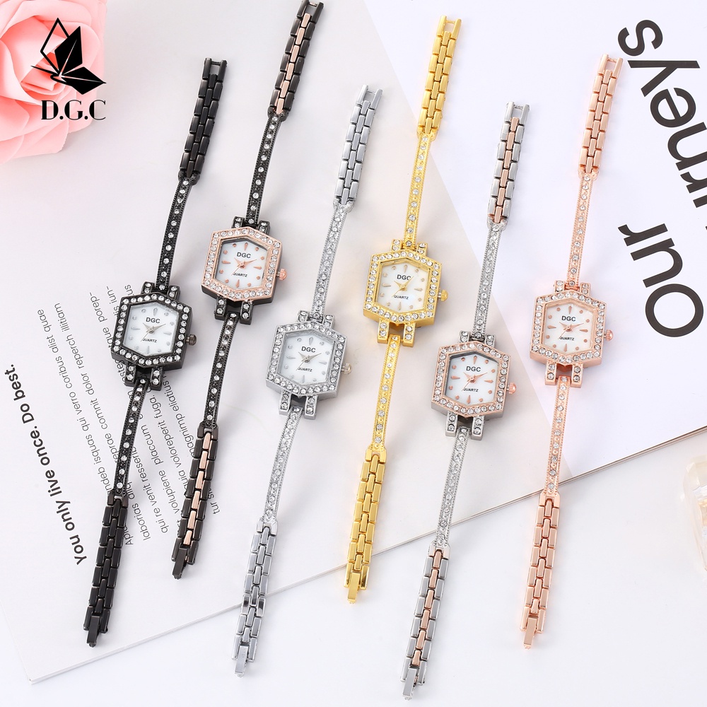 ✨DGC✨ Jam Tangan wanita rantai Jam Tangan Simple Casual Women Small Watch And High murah W231