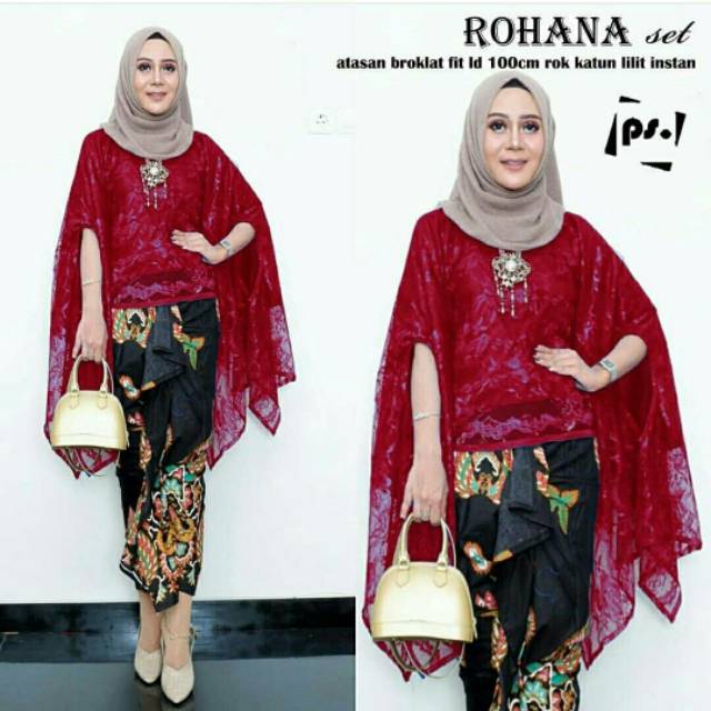 GROSIR BATIK SET ROHANA BROKAT