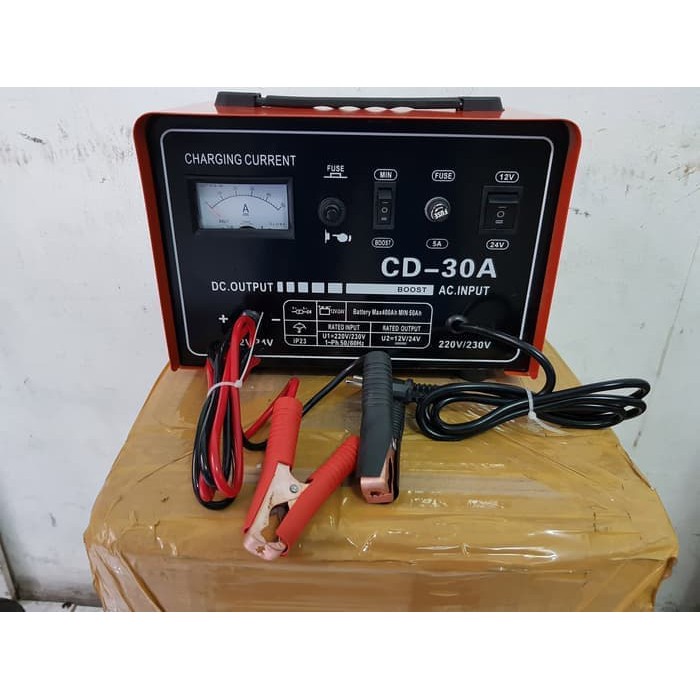 Charger Aki 30 Ampere bisa accu 12v 24v ROCIA