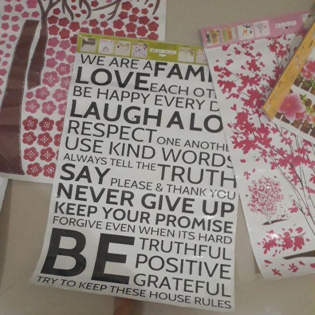 Stiker Dinding Xl Quote  Family 2 Dbs Jm 7320