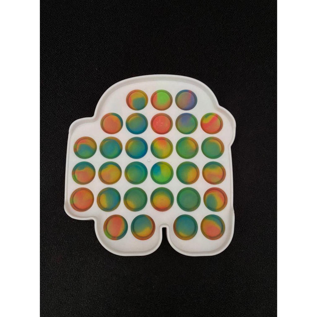 CR CM-P19 Fidget Toys Pop It PLASTIK Gelembung Dorong Permainan Anak Papan Pelangi Populer-1