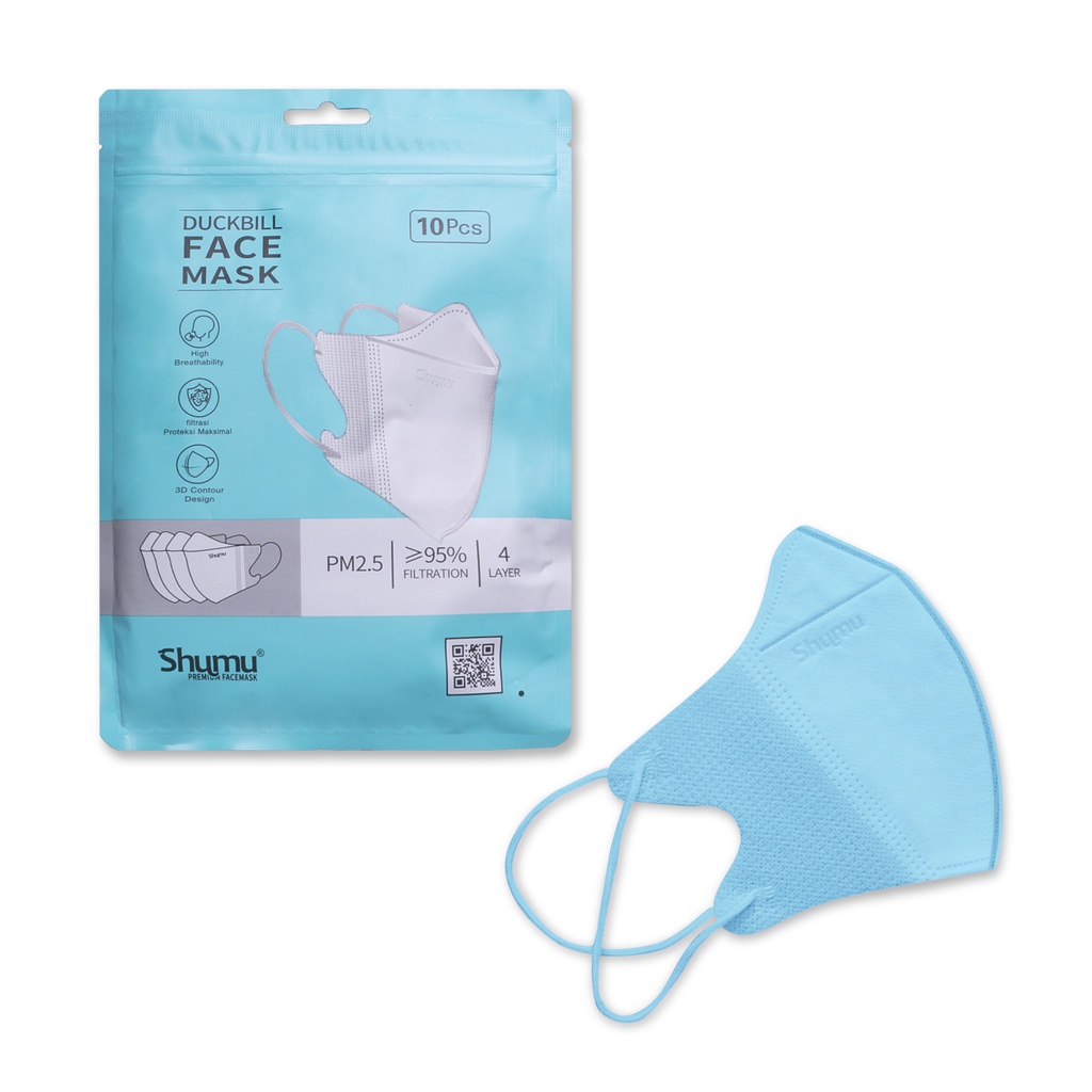 Masker Duckbill Shumu Warna 3 Ply Original Terbaru