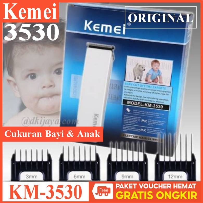 ALAT CUKUR RAMBUT BAYI DAN ANAK MESIN CUKURAN KEMEI 3530 811 1319 KM3530 KM1319 KM811 ORIGINAL