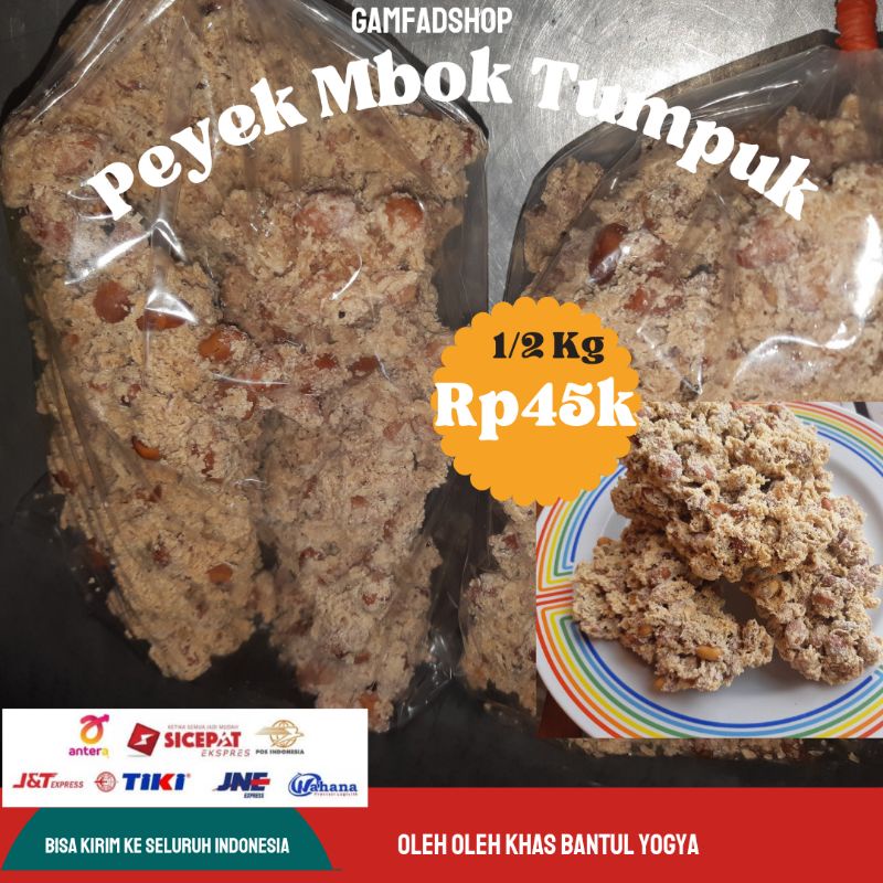 

Makanan ringan mbok tumpuk peyek dari bantul jogja