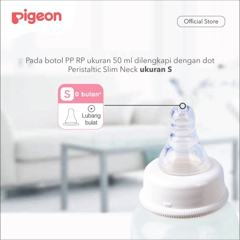 PIGEON Paket Botol PP RP 50Ml &amp; 240ML | Botol Susu Bayi