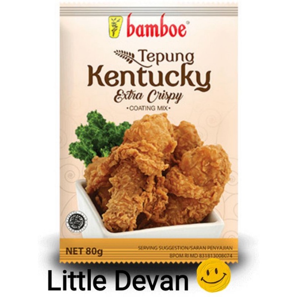 Bamboe tepung bumbu coating mix kentucky extra crispy 80 gr