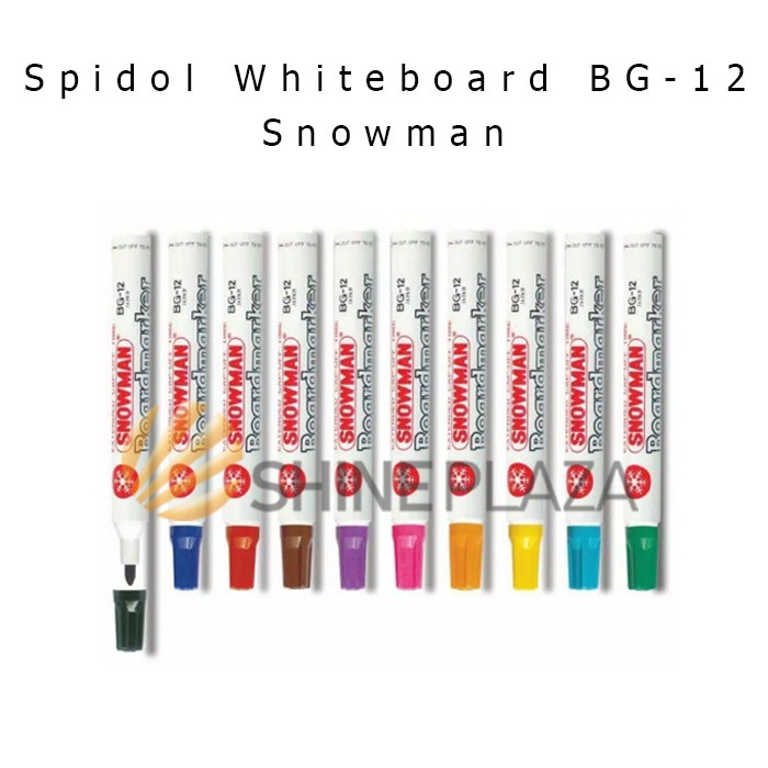

TULIS-ALAT- SPIDOL WHITEBOARD SNOWMAN BOARD MARKER BG-12 - MERAH -ALAT-TULIS.
