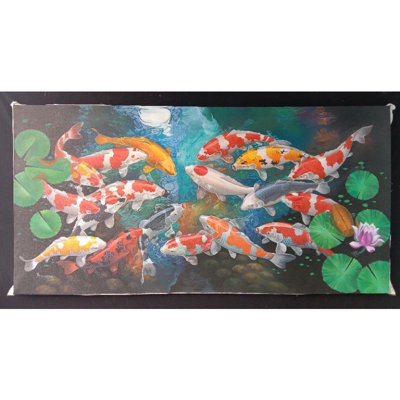 lukisan ikan koi besar