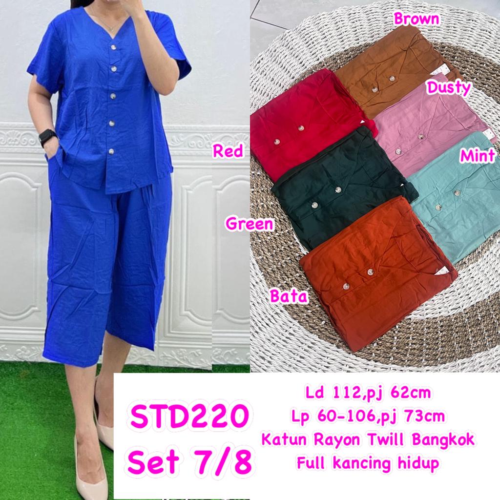 STD220/OY SETELAN WANITA KATUN RAYON TWILL BANGKOK  SET BUTTON