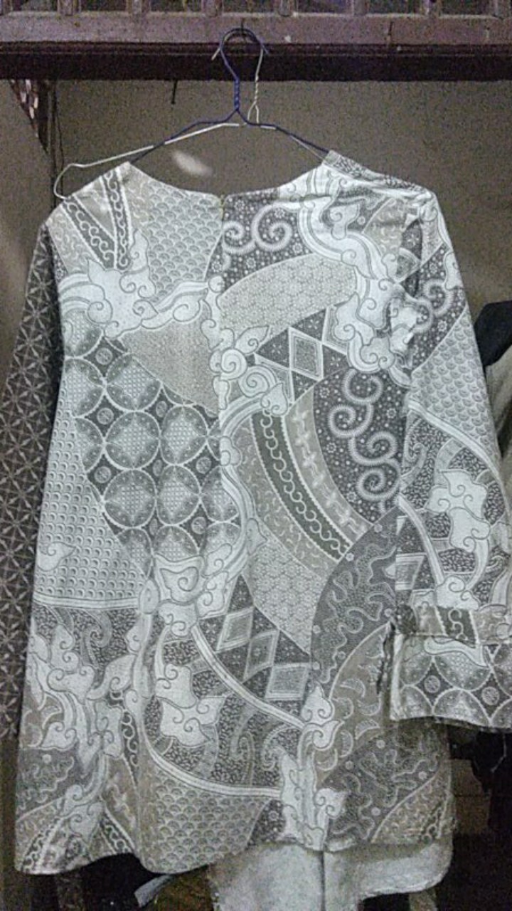 Tey-17 Batik Wanita Asj Sa Hrb026 Kenongo Kemeja Tosca Pendek