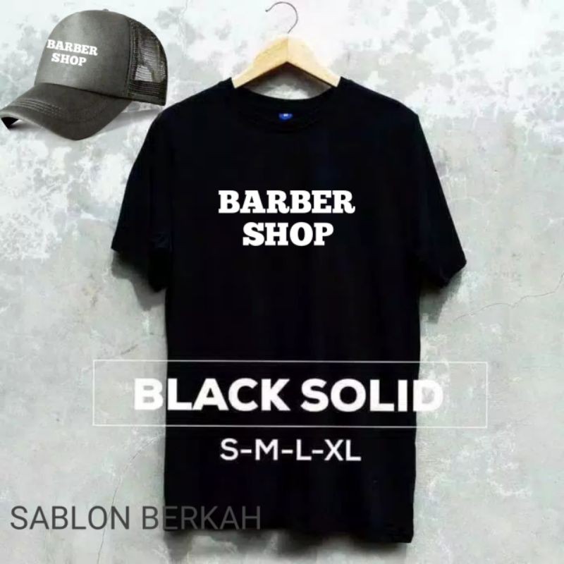 BAJU KAOS BARBER SHOP DISTRO GRATIS TOPI 100%COTTON COMBED30S