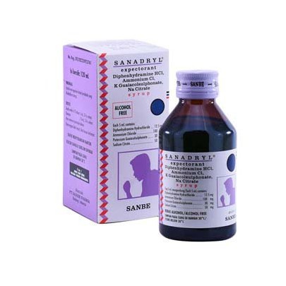 Sanadryl Expectorant Syrup 120 ML