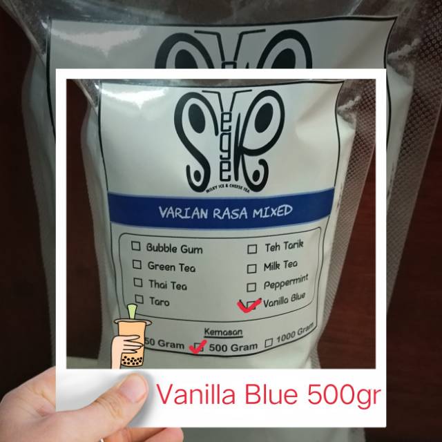 

Bubuk/Powder Minuman Rasa Vanilla Blue (500gr)