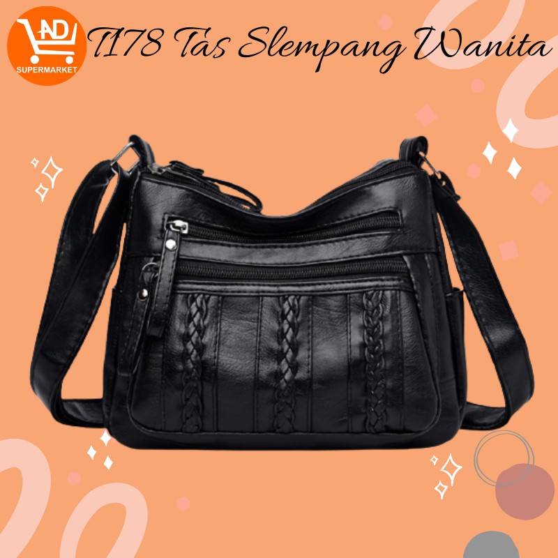 AND COD TAS SELEMPANG WANITA MURAH KEKINIAN REMAJA KOREA TAS PUNGGUNG SLING BAG GROSIR IMPORT  T178