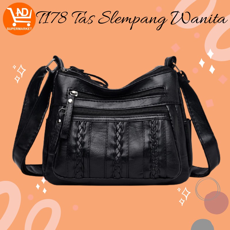 AND COD TAS SELEMPANG WANITA MURAH KEKINIAN REMAJA KOREA TAS PUNGGUNG SLING BAG GROSIR IMPORT  T178