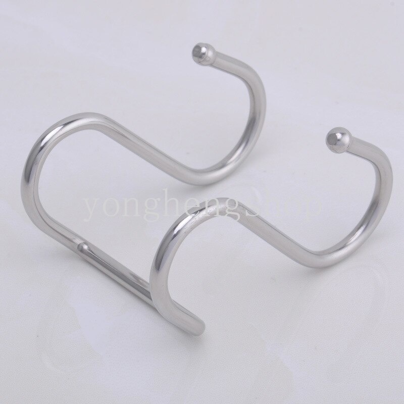 Rak Kait Gantung Penyimpanan Bentuk S Ganda Bahan Stainless Steel Metal Untuk Pintu Kamar Mandi Dapur