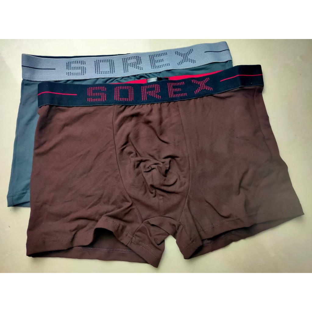 Boxer Pria Sorex M2011 dengan Bahan Katun Lentur dan Karet Pinggang yang Kuat