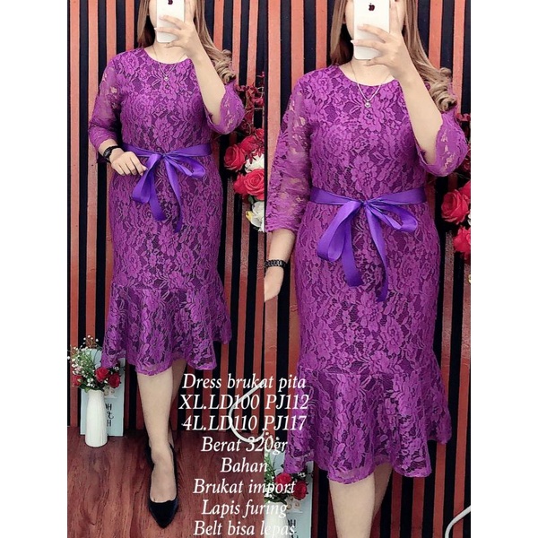 Dress brukat pita#realpict