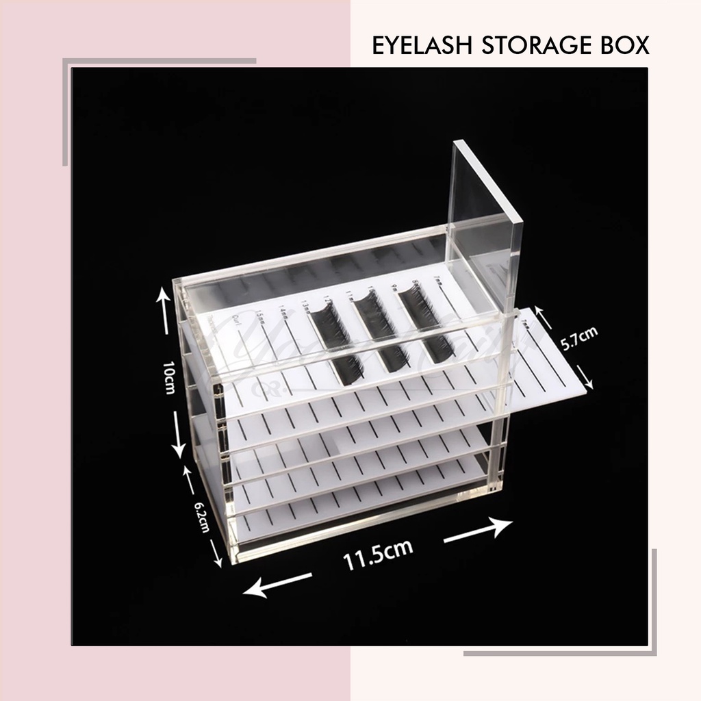 Eyelash storage box acrylic tempat penyimpanan bulumata eyelash extension bulu mata